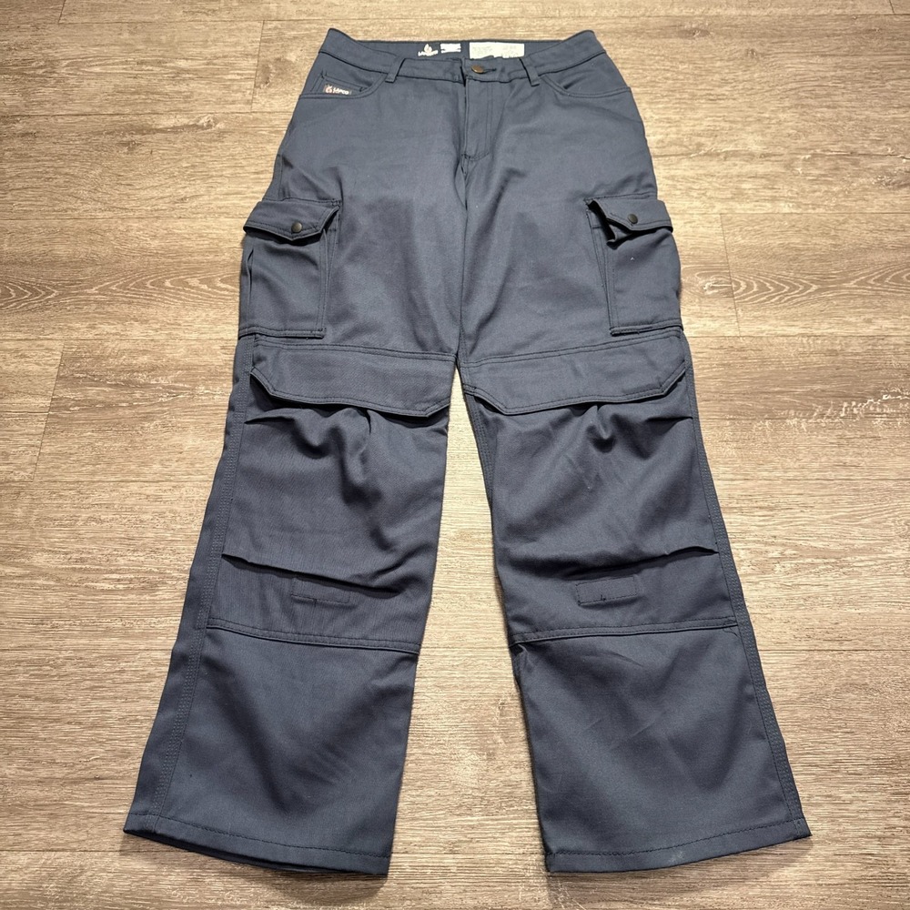 LAPCO‎ FR Pants Mens 28 Blue Cotton Flame Resistant Double Knee Utility 29x30